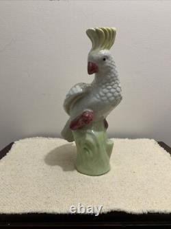 Old Chinese Parrot or Cockatoo very heavy Porcelain beautiful Art Deco Signed