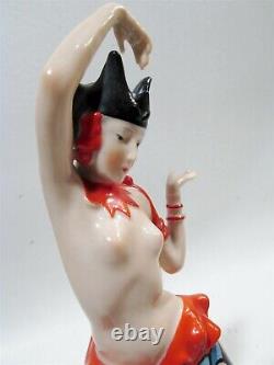 Old Hertwig Katzhutte Art Deco Nude Dancing Figurine #6997 Germany