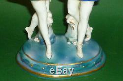 Old Schwarza Figure Porcelain Figurine Art Nouveau Deco Female Dancer Top