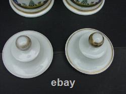 Original Antique Porcelain Pair of Medicine Jars France 19th century