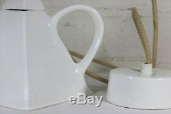 Original BTC Teapot Porcelain Ceiling Light Pendant based on Art Deco Tableware