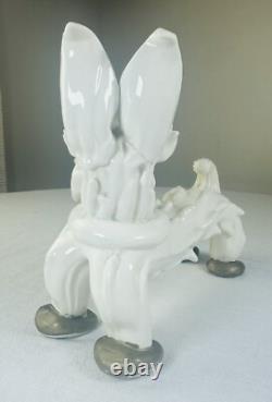 Original Kent Art Ware Porcelain Japan Dragon Dog Figurine 1930s Art Deco Yorkie