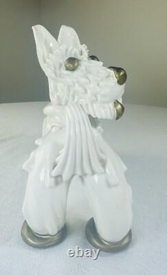 Original Kent Art Ware Porcelain Japan Dragon Dog Figurine 1930s Art Deco Yorkie