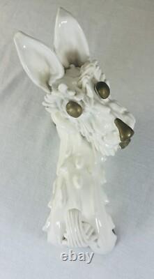 Original Kent Art Ware Porcelain Japan Dragon Dog Figurine 1930s Art Deco Yorkie
