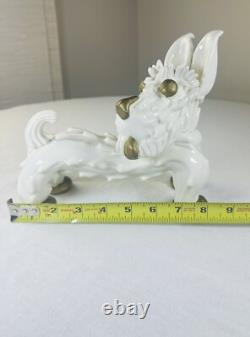 Original Kent Art Ware Porcelain Japan Dragon Dog Figurine 1930s Art Deco Yorkie