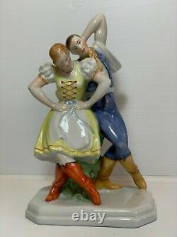 Original Vintage 1930's Herend Porcelain Figurines of Hungarian Couple Dancing