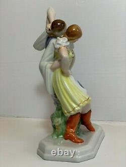 Original Vintage 1930's Herend Porcelain Figurines of Hungarian Couple Dancing
