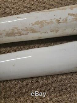 PAIR Antique Farm Sink Legs Porcelain over cast iron