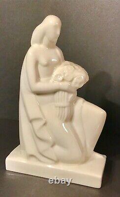 PAIR Lamberton Scamell Geza de Vegh Art Deco Porcelain Figures ca 1930s RARE