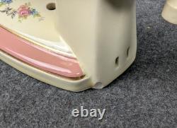 Pair Art Deco-MCM Porcelier Porcelain Sconces, Glass Shades, Very Good, Restored