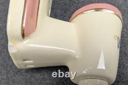Pair Art Deco-MCM Porcelier Porcelain Sconces, Glass Shades, Very Good, Restored