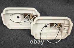 Pair J. I. Paulding White Porcelain Sconces, 1930's-1950's Art Deco/MCM, Restored