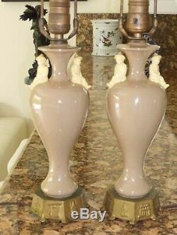 Pair Of 1930's Art Deco Davart N. Y. New York Table Lamps