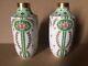 Pair Of Vases Art Deco Porcelain Limoges