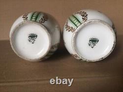 Pair Of Vases Art Deco Porcelain Limoges