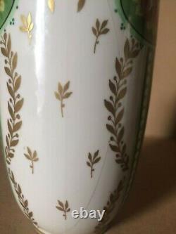 Pair Of Vases Art Deco Porcelain Limoges