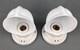 Pair Paulding Art Deco, White Porcelain Bath Sconces & Glass Shades, Restored
