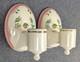 Pair Restored Porcelier Porcelain Sconces, Art Deco & Mcm, Rewired, Withhardware