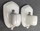 Pair White Porcelain Sconces By Paulding, 1930's-1950's Art Deco/mcm, Restored