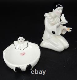 Pair of German Art Deco Porcelain Statues 5.5 inches