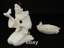 Pair of German Art Deco Porcelain Statues 5.5 inches