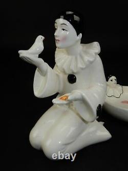 Pair of German Art Deco Porcelain Statues 5.5 inches