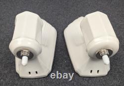 Pair of PORCELIER White Porcelain Sconces, Art Deco, New Rotary Sockets & Wiring
