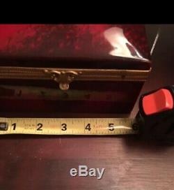 Paul Milet PM Sevres Red Porcelain Box Ormolu Band Clasp Oxblood, Antique French