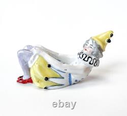 Pierrette Dish Lady Woman Pierrot Clown Figurine Porcelain Art Deco Vtg Germany