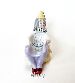 Pierrette Dish Lady Woman Pierrot Clown Figurine Porcelain Art Deco Vtg Germany