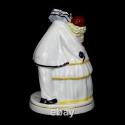 Pierrot Harlequin Porcelian Art Deco Clowns Lamp Night Light 7.25 Tall