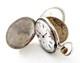 Pocket Watch Globo Hunter Art Deco Dial Porcelain Silver 50mm Circa 1910 Working