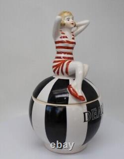 Porcelain Art Deco-German Style Art Nouveau Style Sexy Bathing Beauty Deauville