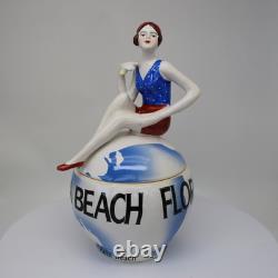 Porcelain Art Deco-German Style Art Nouveau Style Sexy Bathing Beauty Florida Be