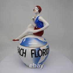 Porcelain Art Deco-German Style Art Nouveau Style Sexy Bathing Beauty Florida Be