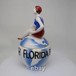 Porcelain Art Deco-German Style Art Nouveau Style Sexy Bathing Beauty Florida Be