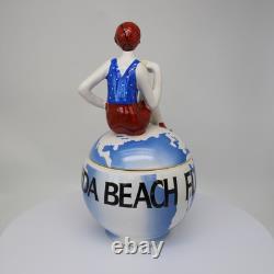 Porcelain Art Deco-German Style Art Nouveau Style Sexy Bathing Beauty Florida Be