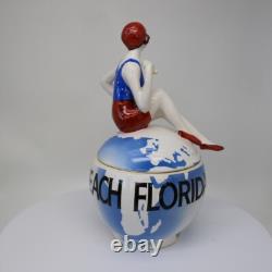 Porcelain Art Deco-German Style Art Nouveau Style Sexy Bathing Beauty Florida Be