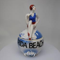 Porcelain Art Deco-German Style Art Nouveau Style Sexy Bathing Beauty Florida Be
