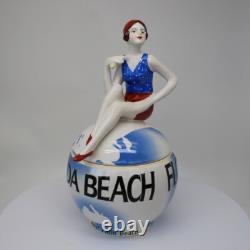 Porcelain Art Deco-German Style Art Nouveau Style Sexy Bathing Beauty Florida Be