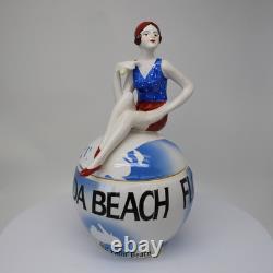 Porcelain Art Deco-German Style Art Nouveau Style Sexy Bathing Beauty Florida Be
