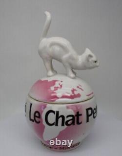 Porcelain Art Deco Style Art Nouveau Style Wildlife Cat Powder Box Figurine Jewe