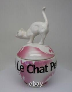 Porcelain Art Deco Style Art Nouveau Style Wildlife Cat Powder Box Figurine Jewe