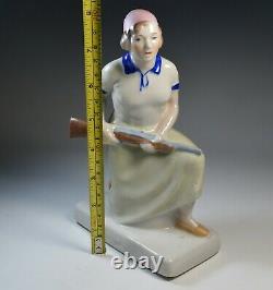 Porcelain Figurine Soviet Russia Communist Revolution Art Deco CCCP Propaganda