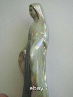 Porcelain Figurine Virgin Mary Vintage Statue USSR Sculpture ZHK Poland Stamped