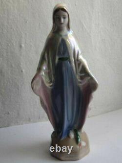 Porcelain Figurine Virgin Mary Vintage Statue USSR Sculpture ZHK Poland Stamped
