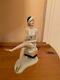 Porcelain German Art Deco Figurine Of Seated Flapper Smoking By Wallendorf