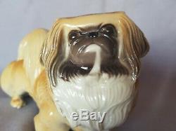 Porcelain Germany Nymphenburg Statue of a Beautiful Pekingese Dog 1930s