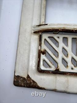 Porcelain Original Wall Heater Cover VTG Art Deco 1920s Ivory 22T X 15W, 13lbs