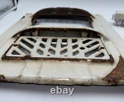 Porcelain Original Wall Heater Cover VTG Art Deco 1920s Ivory 22T X 15W, 13lbs